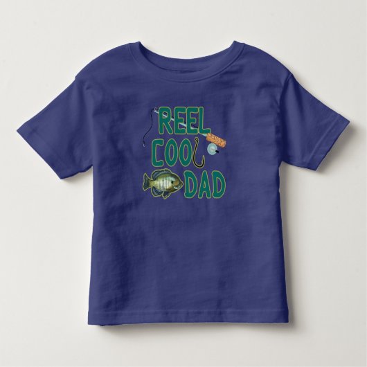 T-shirt Pour Les Tous Petits Reel Cool Papa | Poteau de pêche (Devant)