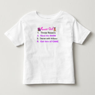T-shirt Pour Les Tous Petits Règles d'une chemise fille-fille à fleurs