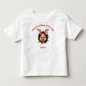 T-shirt Pour Les Tous Petits Reindeer Girl à travers le nom Noël (Devant)
