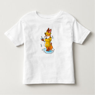 T-shirt Pour Les Tous Petits Renard à la pluie avec gouttes de pluie