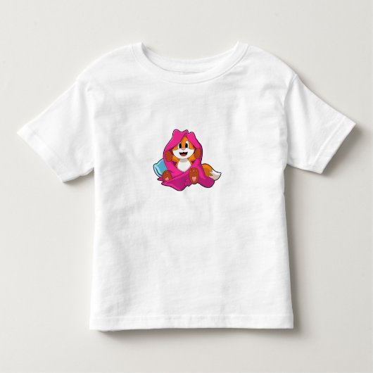 T-shirt Pour Les Tous Petits Renard avec Coussin et couverture (Devant)