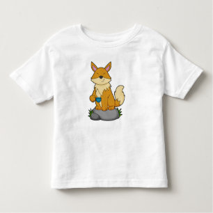 T-shirt Pour Les Tous Petits Renard avec tasse de café