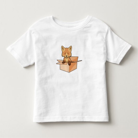 T-shirt Pour Les Tous Petits Renard comme bébé dans la boîte (Devant)