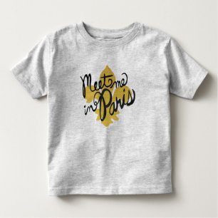 T-shirt Pour Les Tous Petits Rencontrez-moi en noir et or de Paris