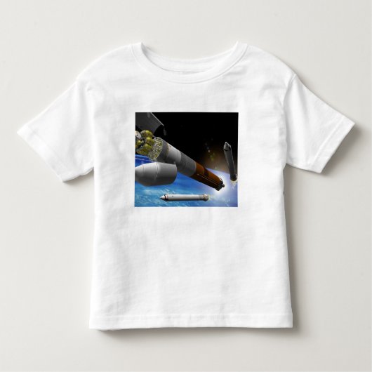 T-shirt Pour Les Tous Petits Rendu d'artiste d'une fusée de transport lourd (Devant)