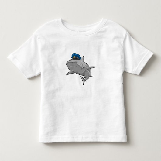 T-shirt Pour Les Tous Petits Requin en tant que policier Police (Devant)