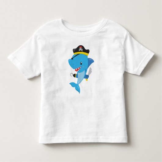 T-shirt Pour Les Tous Petits Requin pirate, Requin mignon, Petit Requin, Requin (Devant)