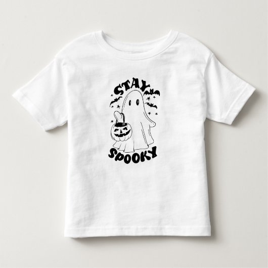 T-shirt Pour Les Tous Petits Restez Éffrayant (Devant)