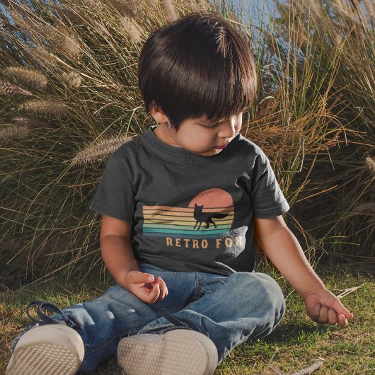 T-shirt Pour Les Tous Petits Retro Fox