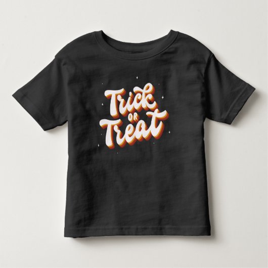 T-shirt Pour Les Tous Petits Retro Trick ou Treat (Devant)