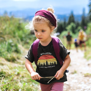 T-shirt Pour Les Tous Petits Réunion en famille Camping sur mesure Voyage Forêt