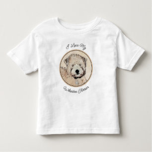 T-shirt Pour Les Tous Petits Revêtu doux Roue Peinture Terrier Art original