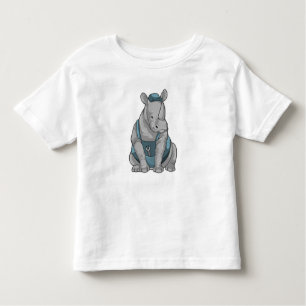 T-shirt Pour Les Tous Petits Rhino as Craftsman et Wrench