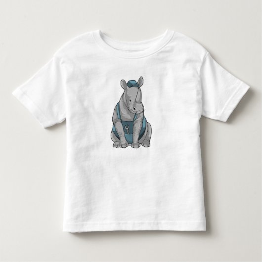 T-shirt Pour Les Tous Petits Rhino as Craftsman et Wrench (Devant)