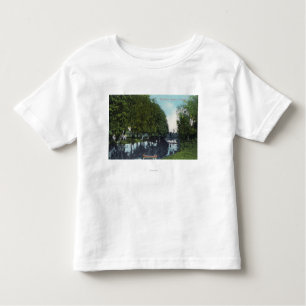 T-shirt Pour Les Tous Petits Rivière pittoresque avec le canoë SceneEugene, OU