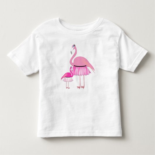 T-shirt Pour Les Tous Petits Robe Rosée Flamant rose Toddler Robe (Devant)