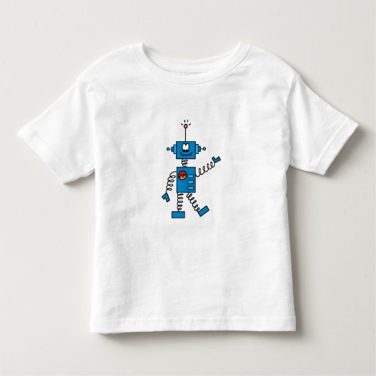 T-shirt Pour Les Tous Petits Robot bleu (Devant)