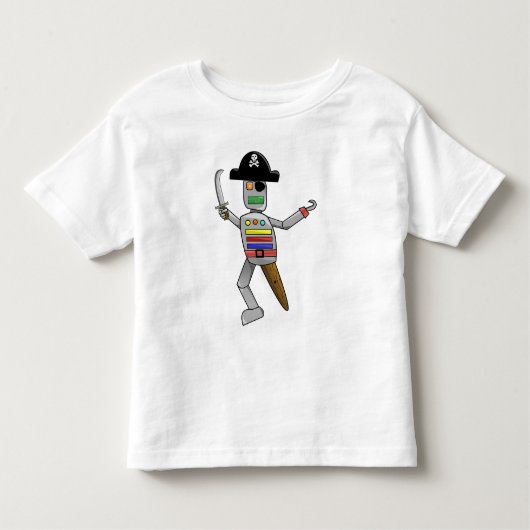 T-shirt Pour Les Tous Petits Robot de pirate (Devant)