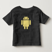 T-shirt Pour Les Tous Petits Robot jaune mignon (Devant)