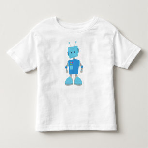 T-shirt Pour Les Tous Petits Robot mou, Robot drôle, Robot idiot, Robot bleu