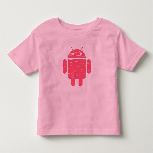 T-shirt Pour Les Tous Petits Robot rose mou (Devant)
