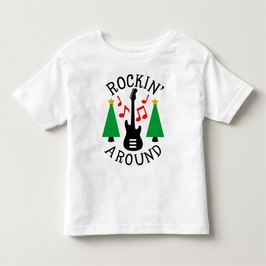 T-shirt Pour Les Tous Petits Rockin' autour de l'arbre de Noël (Devant)