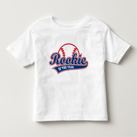 T-shirt Pour Les Tous Petits Rookie de l'année 1er anniversaire baseball (Devant)