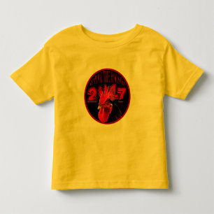 T-shirt Pour Les Tous Petits Rooster Pixelisé Nouvel An Chinois 2017 Y Kid Tee