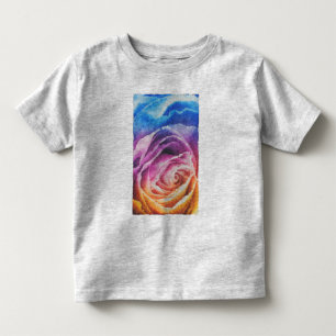T-shirt Pour Les Tous Petits Rose arc-en-ciel aquarelle