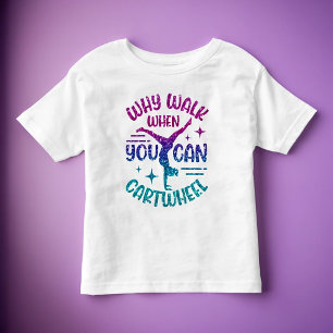 T-shirt Pour Les Tous Petits Roue gymnastique Magenta Violet Turquoise  