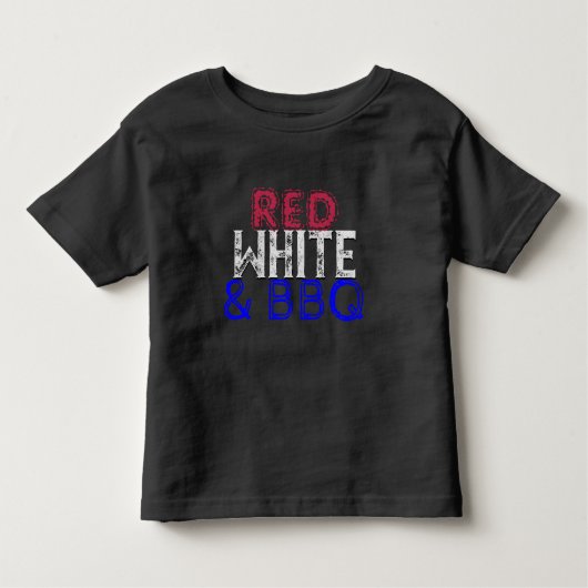 T-shirt Pour Les Tous Petits Rouge, blanc et barbecue (Devant)