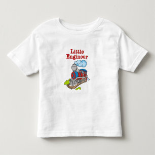 T-shirt Pour Les Tous Petits Rouge et ingénieur de train bleu petit