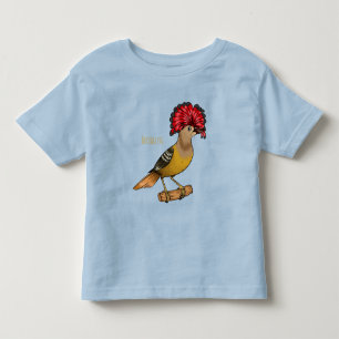 T-shirt Pour Les Tous Petits Royal flycatcher bird cartoon illustration