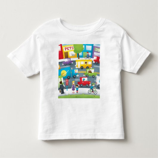 T-shirt Pour Les Tous Petits Rue de ville (Devant)