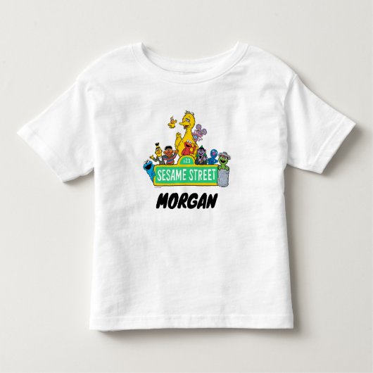 T-shirt Pour Les Tous Petits Rue Sésame | Ajouter Votre Nom (Devant)