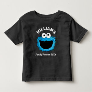 T-shirt Pour Les Tous Petits Rue Sésame   Cookie Monster Famille Vacances