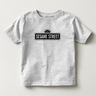 T-shirt Pour Les Tous Petits Rue Sésame Logo B&W