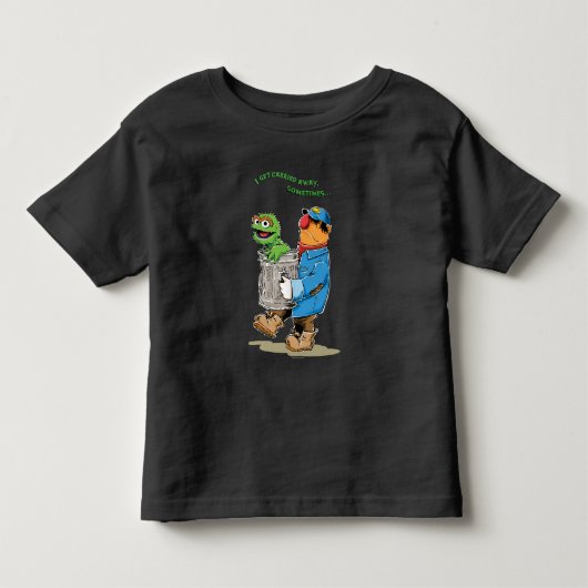 T-shirt Pour Les Tous Petits Rue Sésame | Oscar & Bruno l'éboueur (Devant)