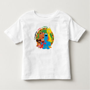 T-shirt Pour Les Tous Petits Rue Sésame   Rire, amour et unité