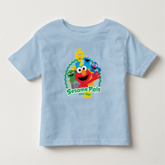 T-shirt Pour Les Tous Petits Rue Sésame | Sesame Pals depuis 1969 (Devant)