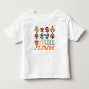 T-shirt Pour Les Tous Petits Rue Sésame   Team Sesame depuis 1969