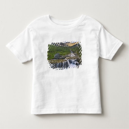 T-shirt Pour Les Tous Petits ruisseau en cascade, parc national des Glaciers, (Devant)