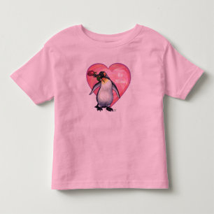 T-shirt Pour Les Tous Petits Saint-Valentin Penguin