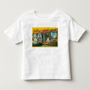 T-shirt Pour Les Tous Petits Salem, lettre ScenesSalem d'OregonLarge, OU