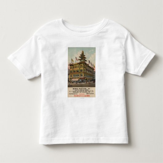 T-shirt Pour Les Tous Petits San Francisco, CAChinatown AdSing grosse Cie. (Devant)