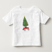 T-shirt Pour Les Tous Petits Sapin de Noël en chariot (Devant)