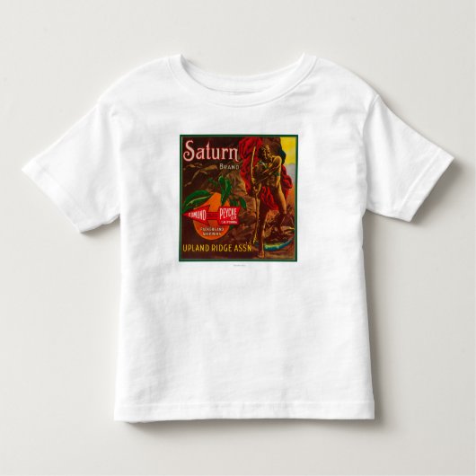 T-shirt Pour Les Tous Petits Saturn LabelUpland orange, CA (Devant)