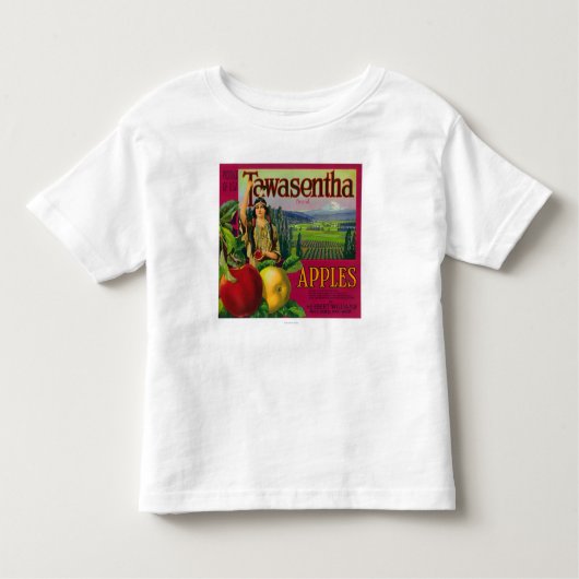T-shirt Pour Les Tous Petits Saumon blanc, Washington - Tawasentha Apple Labe (Devant)