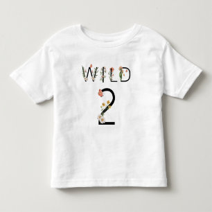 T-shirt Pour Les Tous Petits Sauvage 2 Fleurs Sauvages 2e Anniversaire
