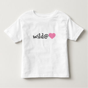 T-shirt Pour Les Tous Petits Sauvage au coeur - coeur rose